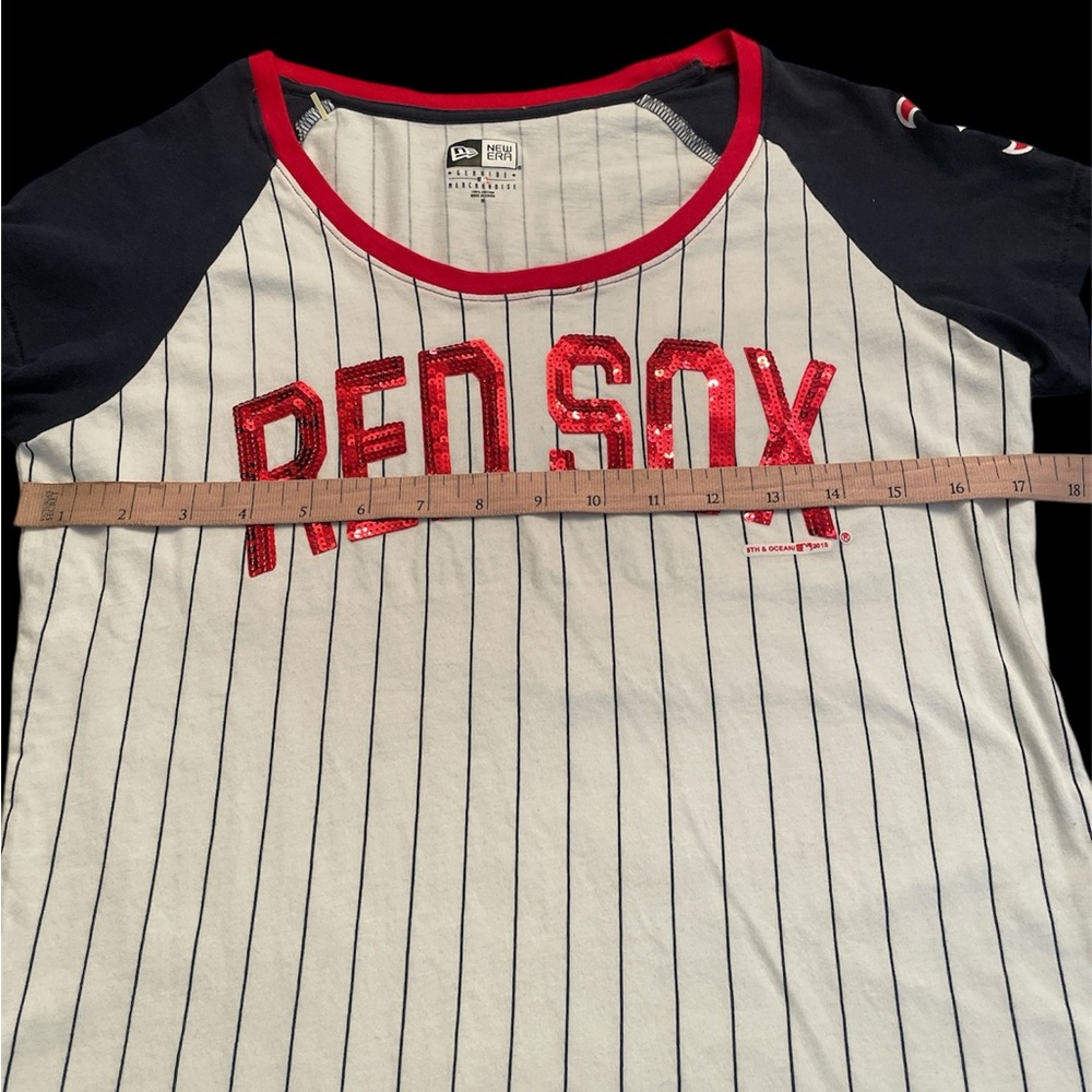 Woman’s Red Sox Navy and White T-Shirt - Picture 6 of 8